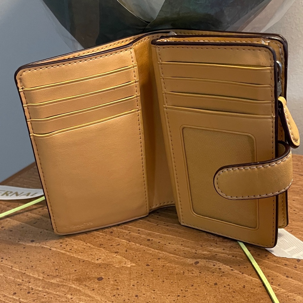 Coach Tan and Yellow Wallet - Picture 5 of 7